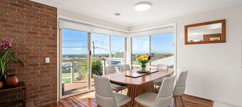 Coastal retreat with 3 bedrooms, studio, pool room and panoramic views.