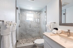 Hair dryer, towels