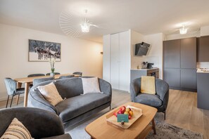 Living area - Tavoro - Modern and cosy apartment, Praz sur Arly (Praz sur Arly)