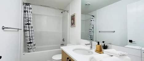 Towels, soap, toilet paper