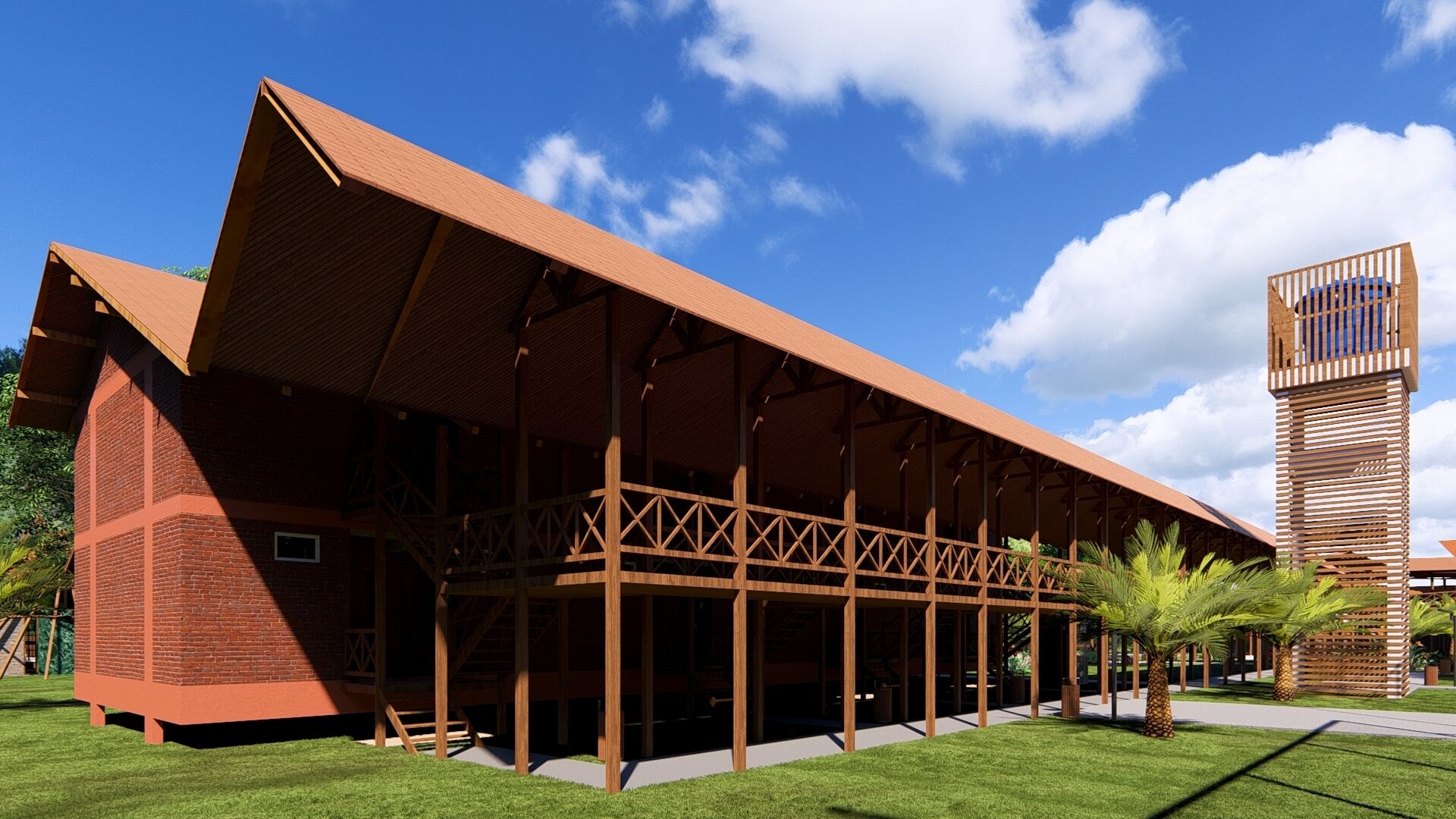 Outdoor wedding area