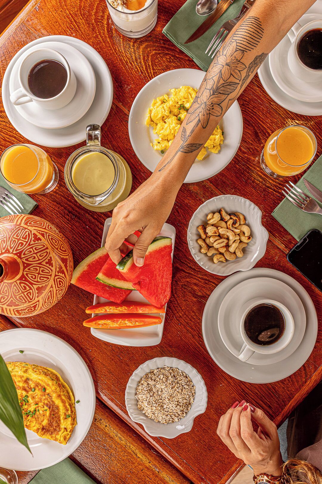 Free daily buffet breakfast