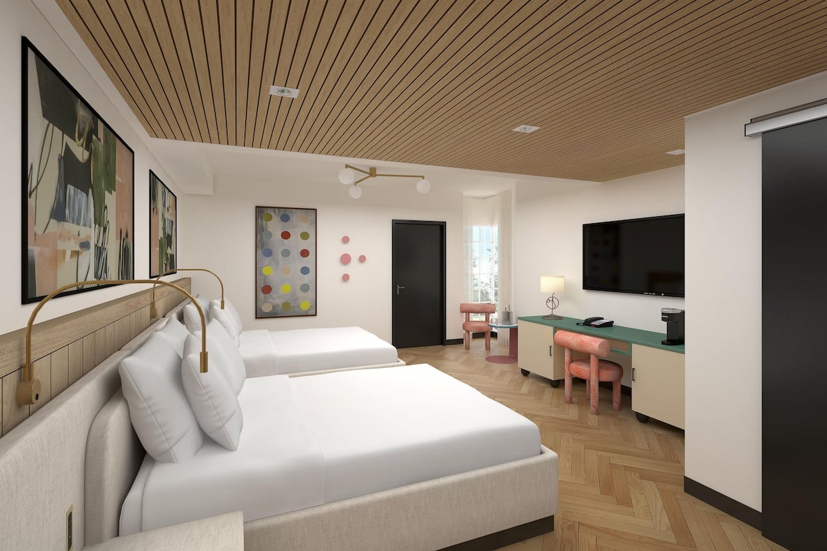 In-room safe, desk, laptop workspace, blackout curtains