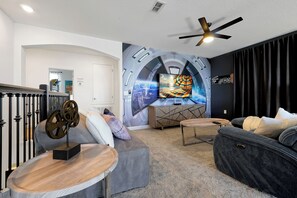 Smart TV, video games, foosball