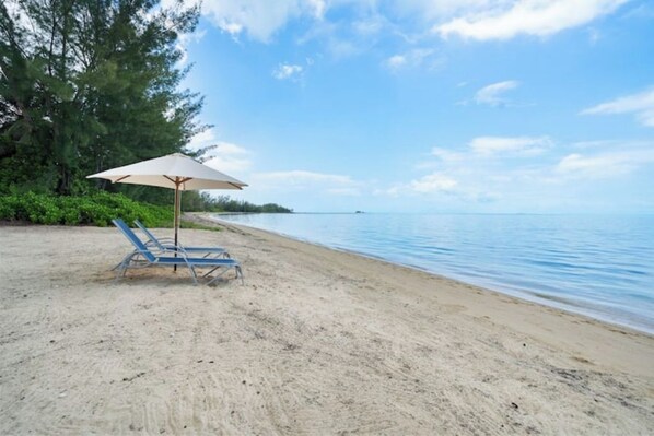 Sun loungers, beach towels
