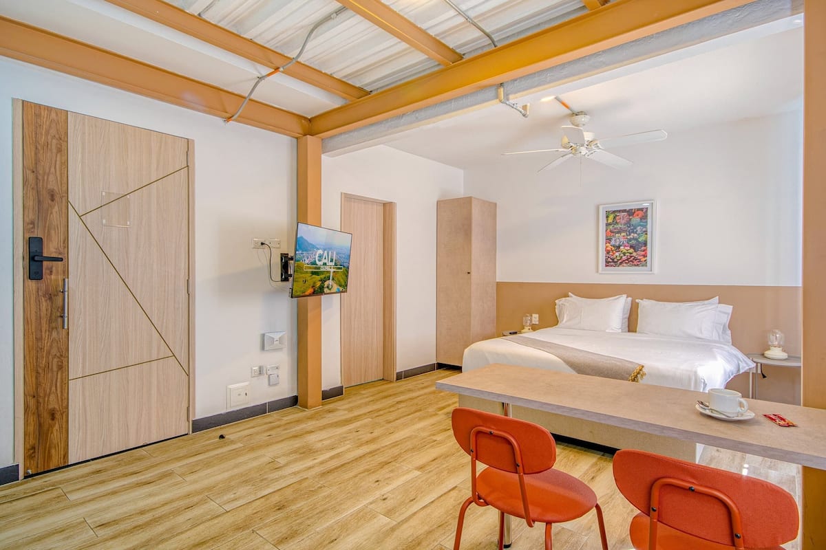 Blackout curtains, iron/ironing board, free WiFi