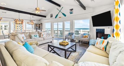 Beachfront Villa Royale OBX: Oceanfront | Dog Allowed | Private Pool | Hot Tub