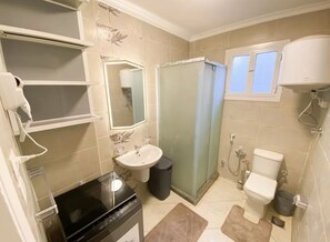 Serviettes fournies, papier toilette