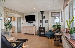 Televisie en een open haard
