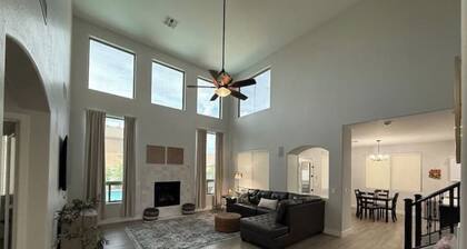 Heated Pool Included: Upscale Family Retreat with Office & Game Room