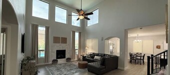 Heated Pool Included: Upscale Family Retreat with Office & Game Room
