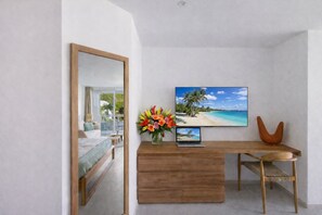 In-room safe, desk, laptop workspace, blackout curtains - Anse Marcel Cove Suites St. Martin (Anse Marcel)