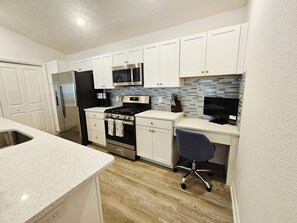 Microwave, oven, stovetop, dishwasher