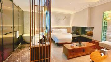 Free minibar, in-room safe, blackout drapes, soundproofing