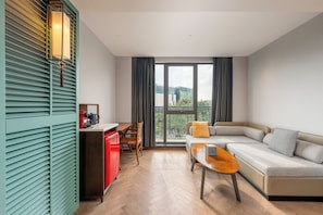 Quarto premium, 1 cama King e sofá-cama, vista para a cidade