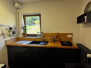 Microwave, stovetop, dishwasher - Private suite with sauna and garden (Etzling)