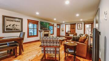 Cabin, Multiple Beds, Patio (Spotted Bear Cabin) | Living area | 42-inch flat-screen TV with digital channels