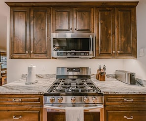 Cabin, Multiple Beds, Patio (Spotted Bear Cabin) | Private kitchen | Fridge, microwave, oven, stovetop