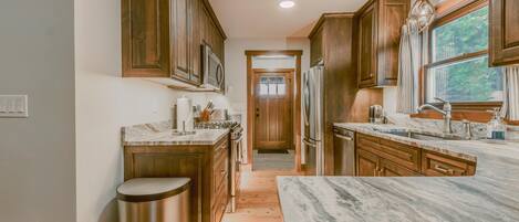 Cabin, Multiple Beds, Patio (Spotted Bear Cabin) | Private kitchen | Fridge, microwave, oven, stovetop