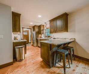 Cabin, Multiple Beds, Patio (Spotted Bear Cabin) | Private kitchen | Fridge, microwave, oven, stovetop