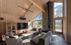 Smart TV, fireplace