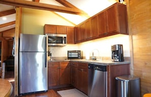 Microwave, oven, stovetop, dishwasher