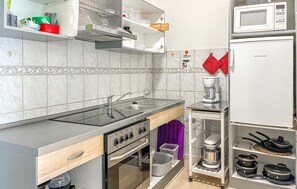 Fridge, stovetop, coffee/tea maker