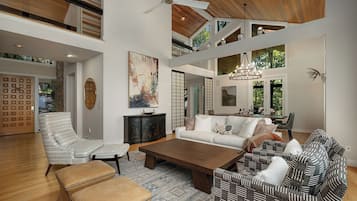 TV, fireplace, video games