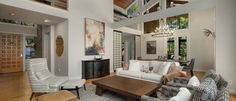 TV, fireplace, video games