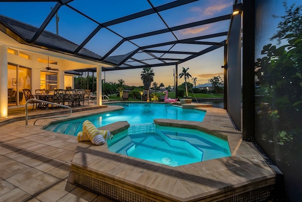 A heated pool