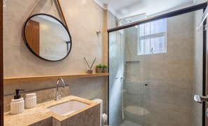 Basic Apartment | Bathroom - Apt With Balcony and BBQ 30m From the sea Rdm0101 (Itapema)