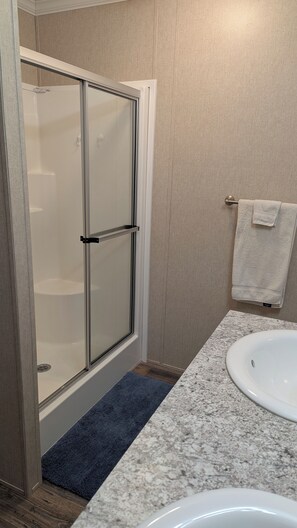 Shower, hair dryer