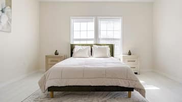 4 slaapkamers, een strijkplank/strijkijzer, wifi, beddengoed