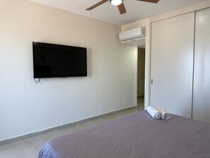 1 bedroom, iron/ironing board, bed sheets
