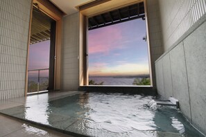 Grand Suite, Terrace, Ocean View | Bathroom | Separate tub and shower, free toiletries, hair dryer, slippers