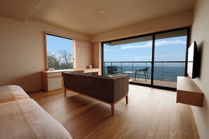 Superior Suite, Terrace, Ocean View | Minibar, in-room safe, desk, laptop workspace