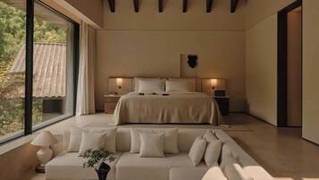 Premium bedding, down duvets, minibar, individually decorated