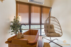 Japandi Premium Studio with Bathtub | Deep soaking bathtub