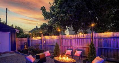 Backyard Escape: Outdoor Movie, Dome, Mini Golf, hot tub, fire pit, grill, mural