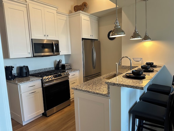 Microwave, oven, stovetop, dishwasher