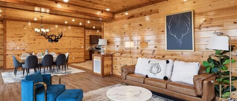 Smart TV, chimenea y tenis de mesa