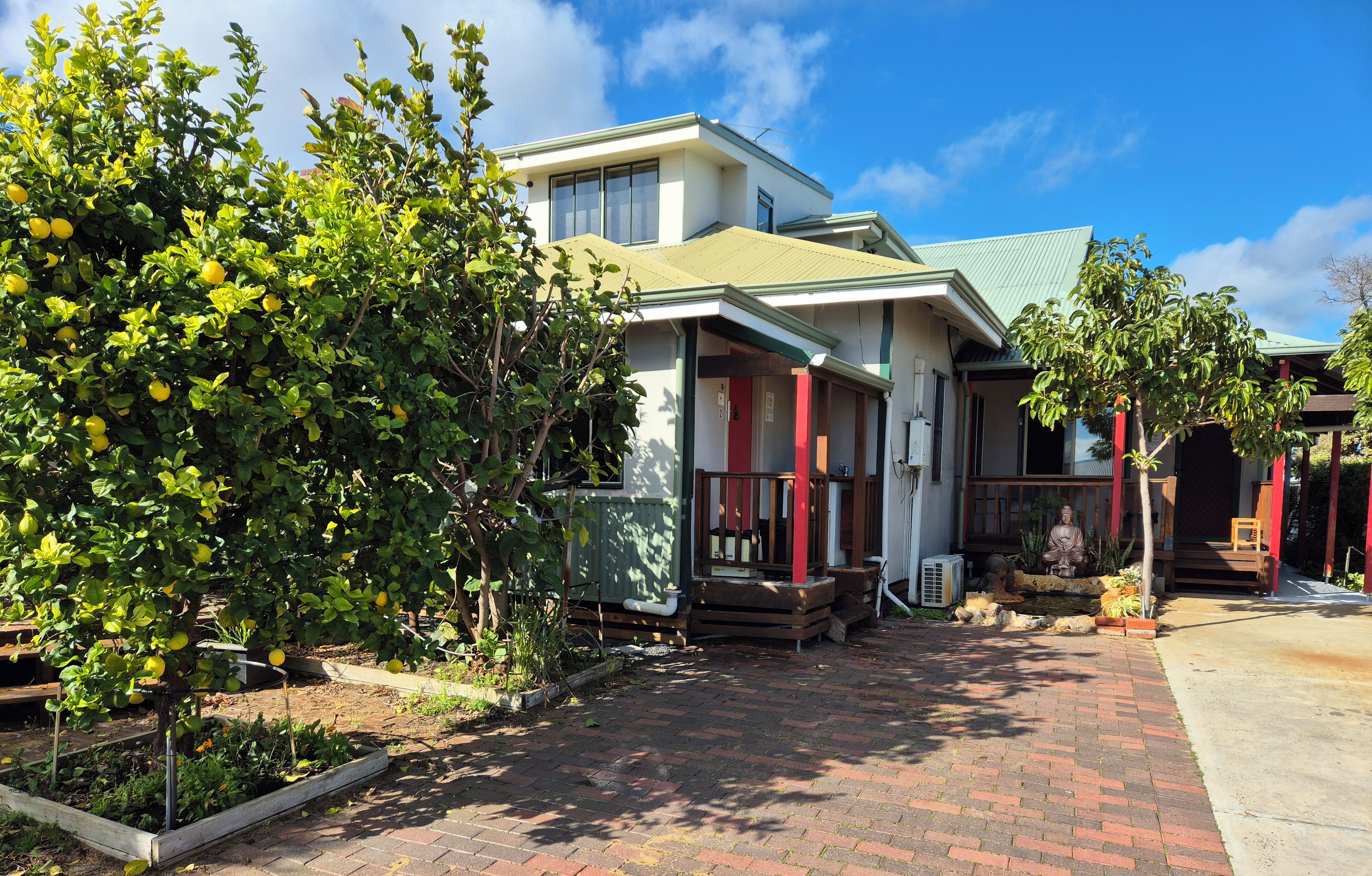 A residential property with a carpark labeled 'Unit 2 Carpark'.
