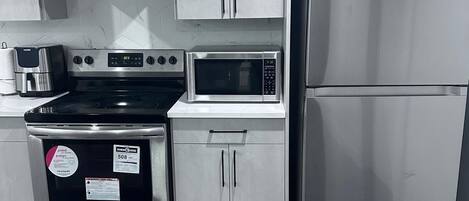 Microwave, oven, stovetop, dishwasher