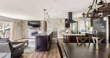 Spacious 5-bedroom house in North Spokane with Hot tub & game room.