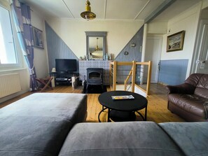 Fireplace, books