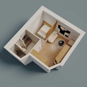 Apartment | Floor plan - Cosy and Modern Apt-jardin de Luxembourg (Paris)