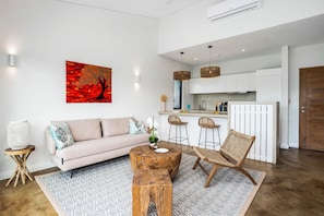 Luxury Villa, 1 King Bed with Sofa bed, Private Pool, Sea View | Living area
