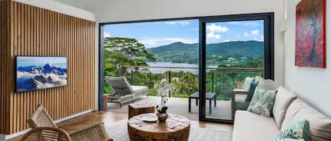 Luxury Villa, 1 King Bed with Sofa bed, Private Pool, Sea View | Living area