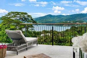 Luxury Villa, 1 King Bed with Sofa bed, Private Pool, Sea View | Terrace/patio