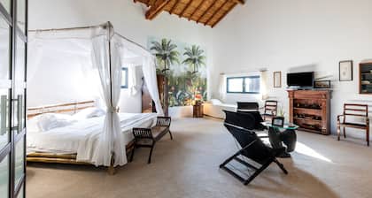 Gästezimmer 'Le Palmier Exotique' in Bazas mit Gemeinschaftspool, gemeinsamer Terrasse und WLAN